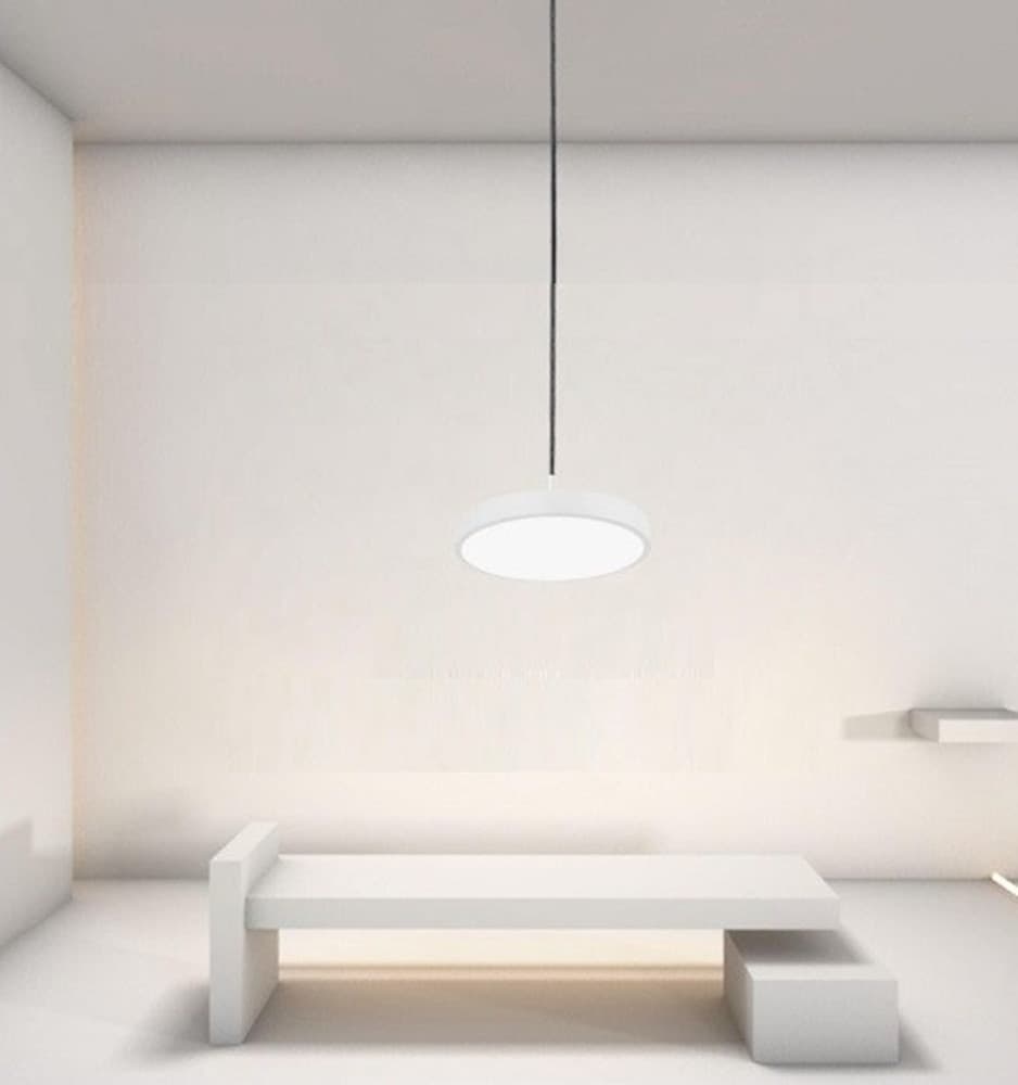 LAMPADARIO A SOSPENSIONE LED 40W BIANCO CERCHIO TONDO MODERNO MINIMAL LUCE 6500K 32880 in Lampade a sospensione Trade Shop italia - Napoli, commercioVirtuoso.it