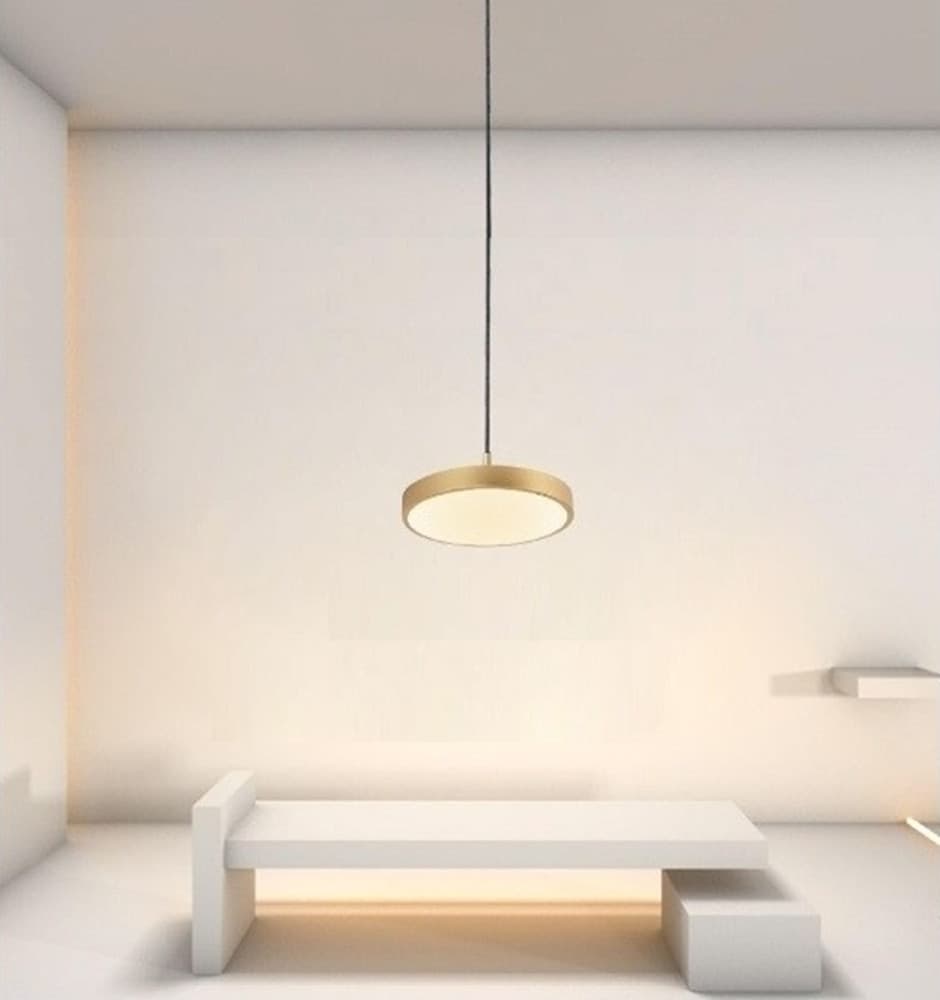 LAMPADARIO A SOSPENSIONE LED 40W ORO CERCHIO TONDO MODERNO MINIMAL LUCE 4000K 32910 in Lampade a sospensione Trade Shop italia - Napoli, commercioVirtuoso.it