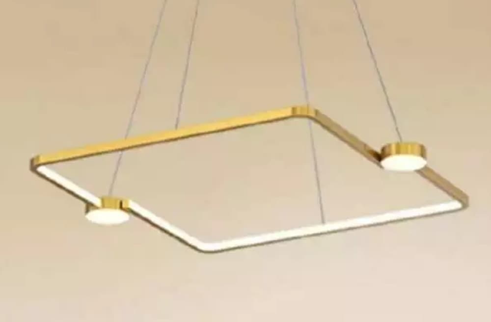 LAMPADARIO A SOSPENSIONE LED 30W QUADRATO CON TELECOMANDO DESIGN MODERNO ORO 71170 in Lampadari Trade Shop italia - Napoli, commercioVirtuoso.it