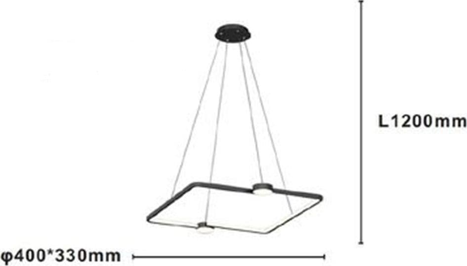 LAMPADARIO A SOSPENSIONE LED 30W QUADRATO CON TELECOMANDO DESIGN MODERNO NERO 71187 in Lampade a sospensione Trade Shop italia - Napoli, commercioVirtuoso.it