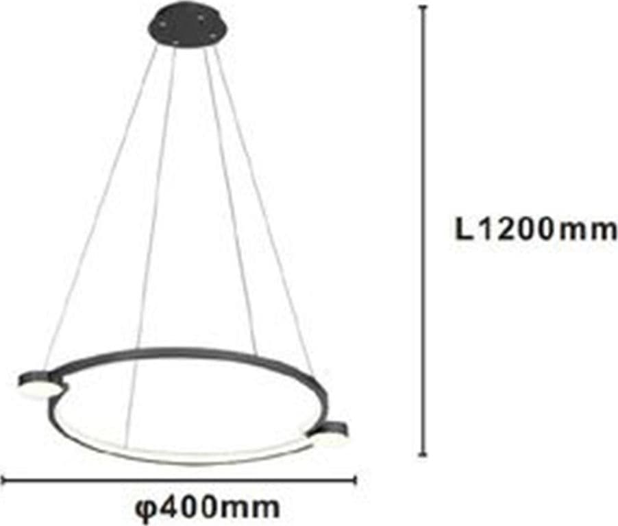 LAMPADARIO A SOSPENSIONE LED 20W CERCHIO CON TELECOMANDO DESIGN MODERNO NERO 71095 in Lampade a sospensione Trade Shop italia - Napoli, commercioVirtuoso.it