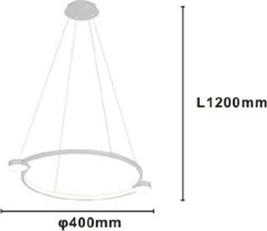 LAMPADARIO A SOSPENSIONE LED 20W CERCHIO CON TELECOMANDO DESIGN MODERNO BIANCO 71071 in Lampade a sospensione Trade Shop italia - Napoli, commercioVirtuoso.it