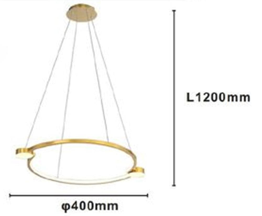 LAMPADARIO A SOSPENSIONE LED 20W CERCHIO CON TELECOMANDO DESIGN MODERNO ORO 71088 in Lampade a sospensione Trade Shop italia - Napoli, commercioVirtuoso.it