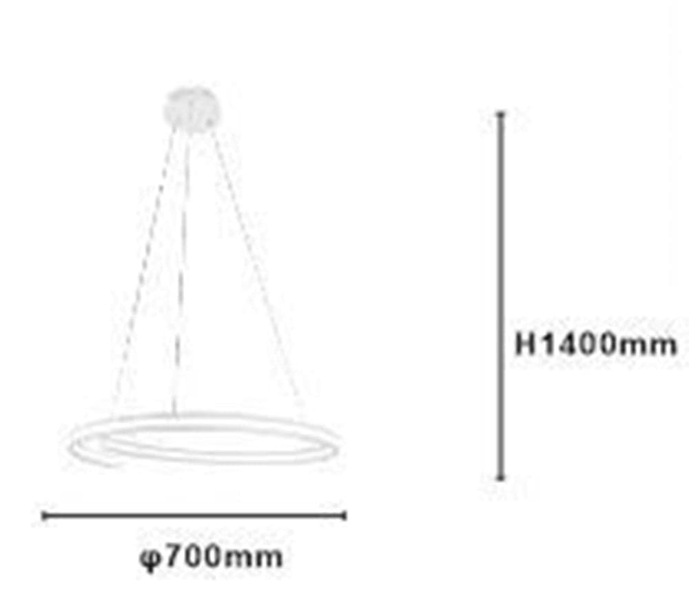 LAMPADARIO LED MODERNO A SEMICERCHIO 100W A SOSPENSIONE LUCE 6500K 70CM BIANCO 33429 in Lampade a sospensione Trade Shop italia - Napoli, commercioVirtuoso.it