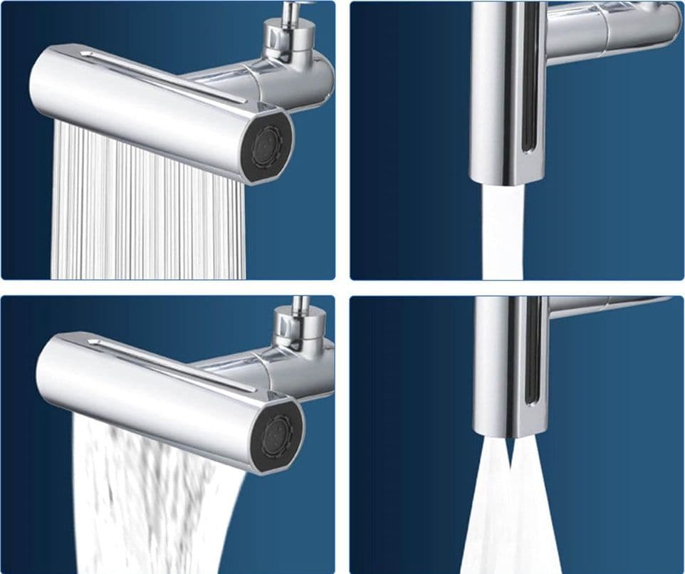 AERATORE PER RUBINETTO 4 IN 1 LAVELLO ESTENSIONE CASCATA PER CUCINA BAGNO ARGENTO in Aeratori Trade Shop italia - Napoli, commercioVirtuoso.it