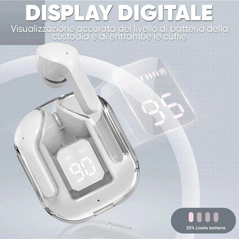 CUFFIE ULTRAPODS MAX AURICOLARI BLUETOOTH 5.3 WIRELESS CON MICROFONO DISPLAY LED in Cuffie In-Ear Trade Shop italia - Napoli, commercioVirtuoso.it