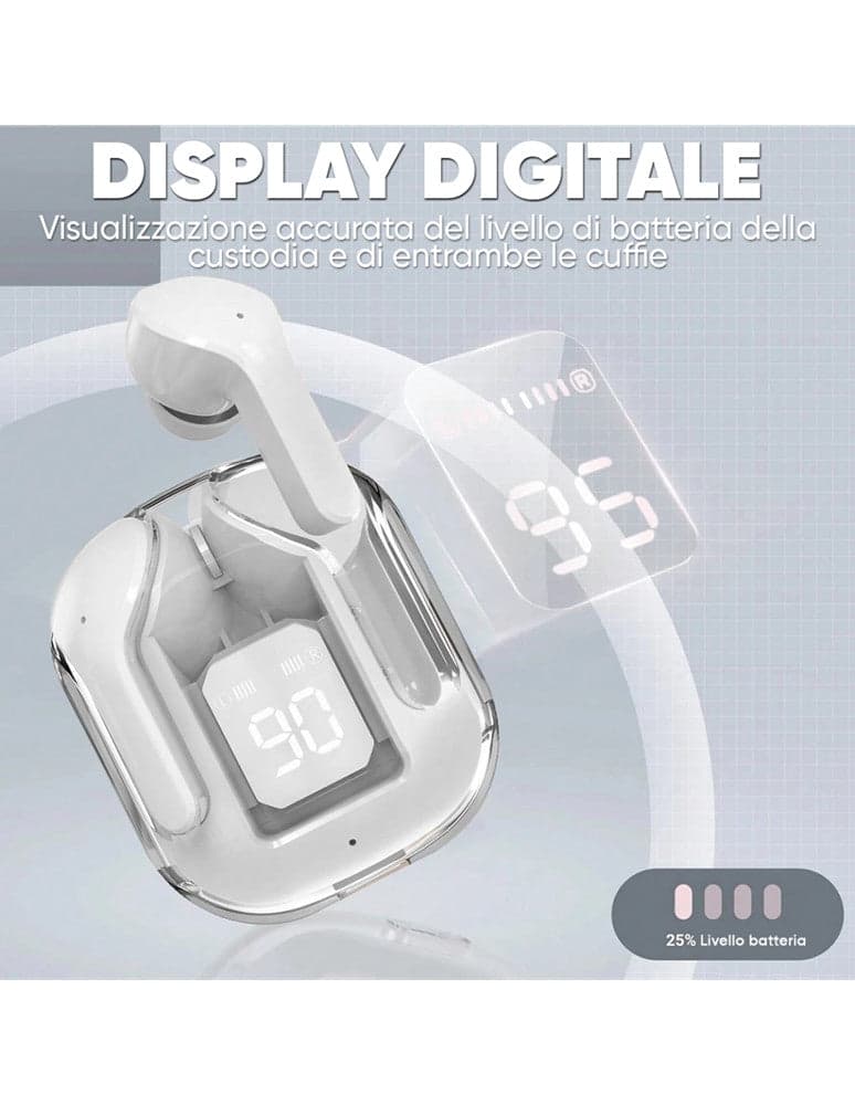 CUFFIE ULTRAPODS MAX AURICOLARI BLUETOOTH 5.3 WIRELESS CON MICROFONO DISPLAY LED in Cuffie In-Ear Trade Shop italia - Napoli, commercioVirtuoso.it