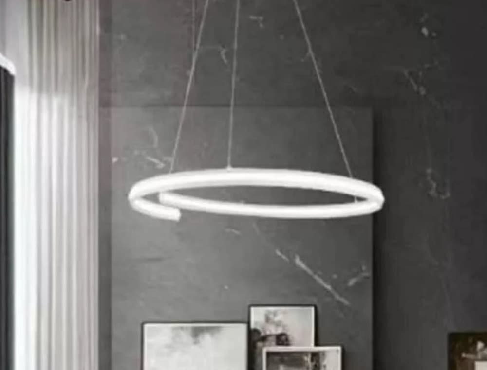 LAMPADARIO LED MODERNO A SEMICERCHIO 100W A SOSPENSIONE LUCE 4000K 70CM BIANCO 33436 in Lampade a sospensione Trade Shop italia - Napoli, commercioVirtuoso.it