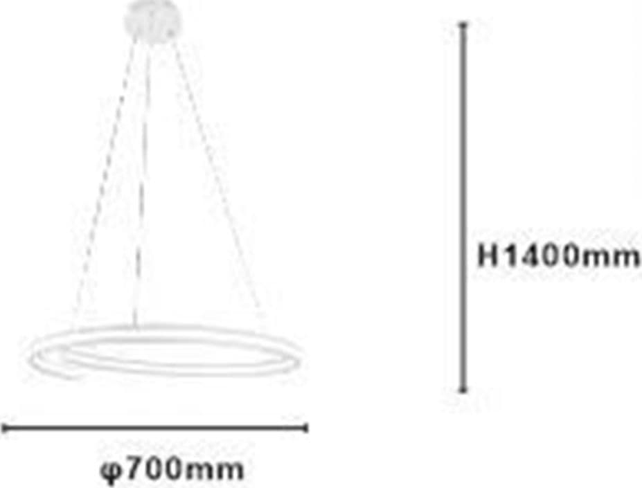 LAMPADARIO LED MODERNO A SEMICERCHIO 100W A SOSPENSIONE LUCE 4000K 70CM BIANCO 33436 in Lampade a sospensione Trade Shop italia - Napoli, commercioVirtuoso.it