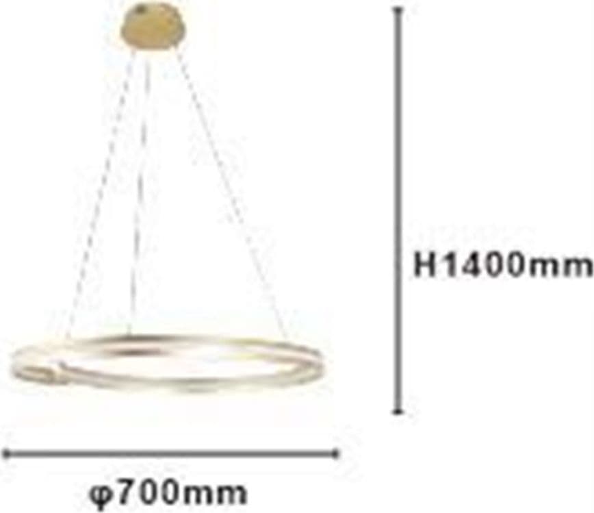 LAMPADARIO LED MODERNO A SEMICERCHIO 100W A SOSPENSIONE LUCE 4000K 70CM ORO 33450 in Lampade a sospensione Trade Shop italia - Napoli, commercioVirtuoso.it