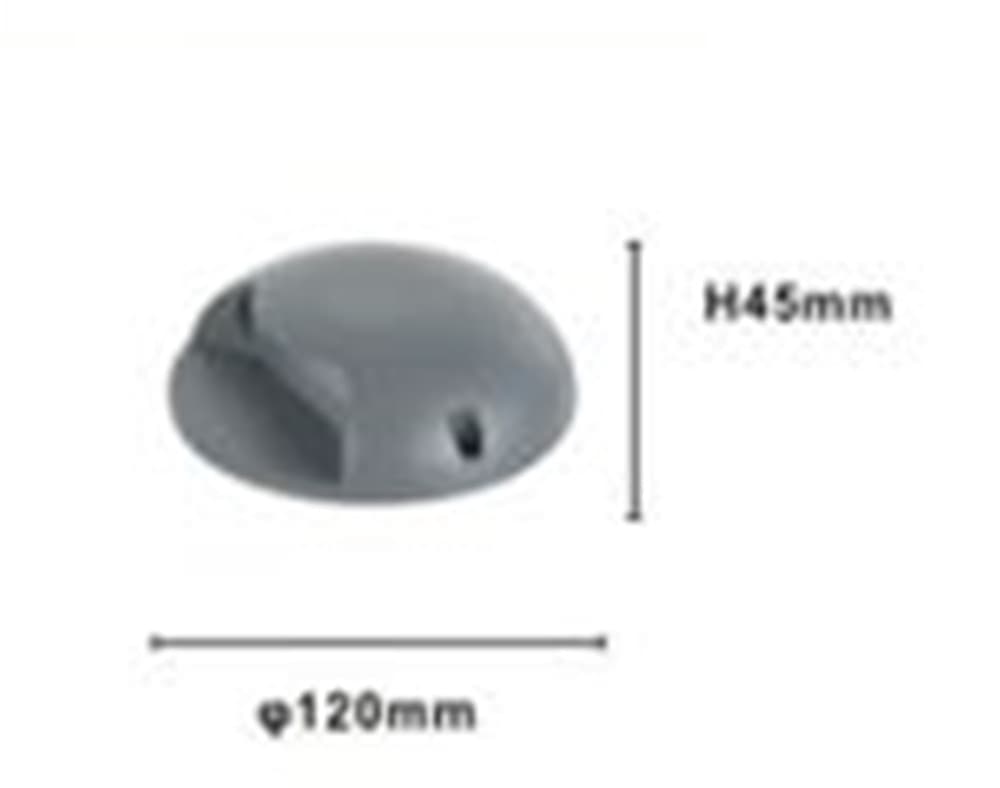 MINI FARETTO SEGNAPASSO A LED 4 WATT ROTONDO GRIGIO 440LM LUCE CALDA 3000K 33634 in Luci per sentieri Trade Shop italia - Napoli, commercioVirtuoso.it