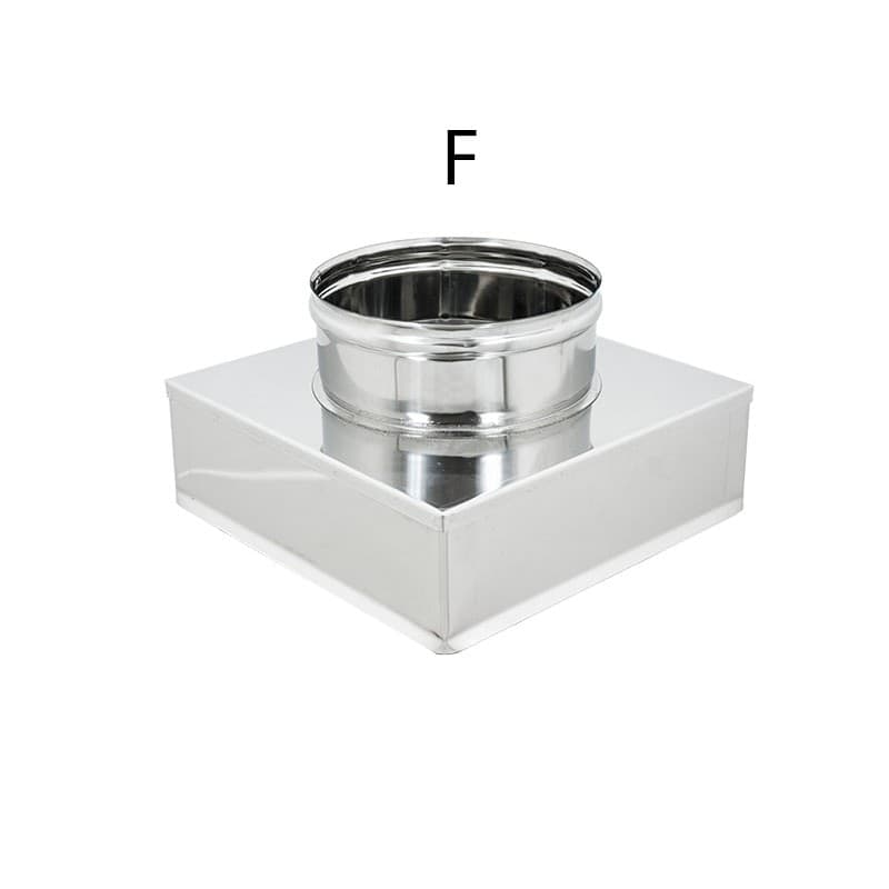 Riduzione inox AISI 304 da base quadra 350x350mm a tonda F variabile in Tubi di scarico Aloiserw.com - Altomonte, commercioVirtuoso.it