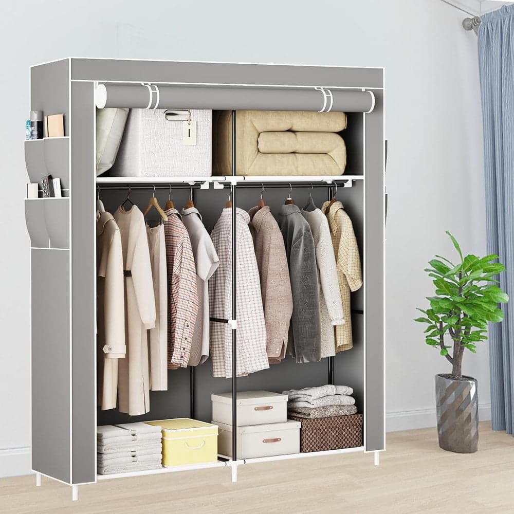 ARMADIO PORTATILE IN TELA ORGANIZER PIEGHEVOLE CON MENSOLE 2 BINARI PER APPENDERE VESTITI in Armadi pieghevoli Trade Shop italia - Napoli, commercioVirtuoso.it
