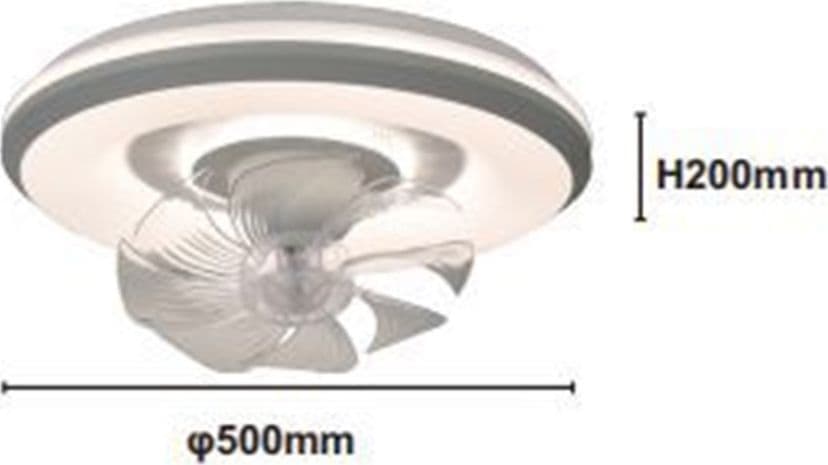 LAMPADA CON VENTOLA VENTILATORE PLAFONIERA DA SOFFITTO LED LUCE 3200K-6500K 33252 in Ventilatori da soffitto con lampada Trade Shop italia - Napoli, commercioVirtuoso.it