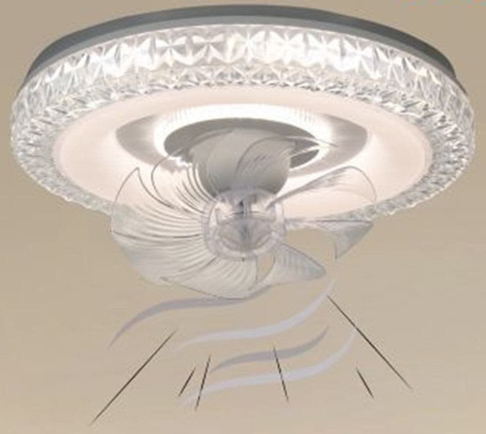 PLAFONIERA SOFFITTO TONDA CRISTALLI VENTOLA LAMPADA VENTILATORE LUCE 3200K-6500K 33238 in Ventilatori da soffitto con lampada Trade Shop italia - Napoli, commercioVirtuoso.it