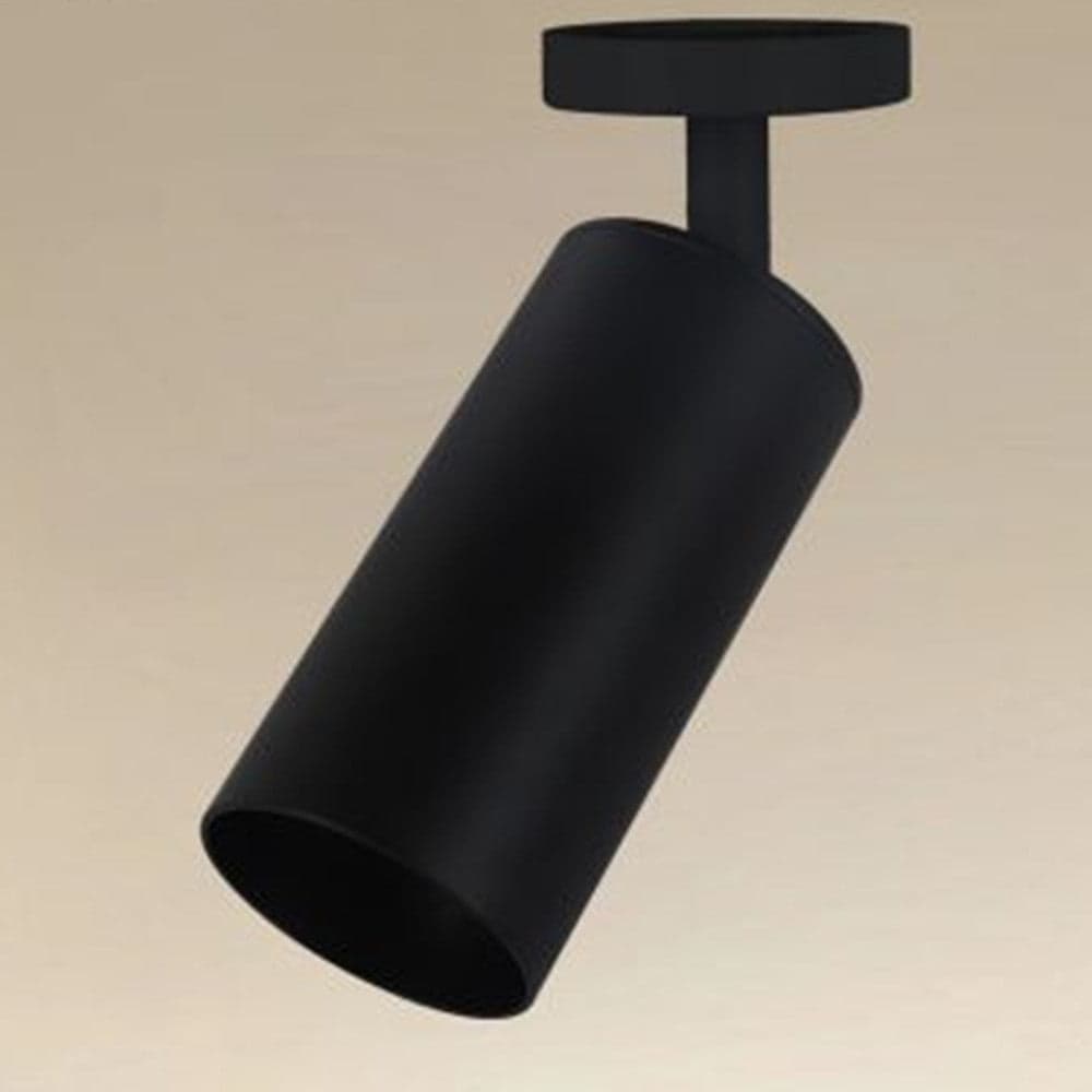 FARETTO NERO ATTACCO GU10 APPLIQUE A CILINDRO SOFFITTO PARETE PER INTERNI IP20 00700