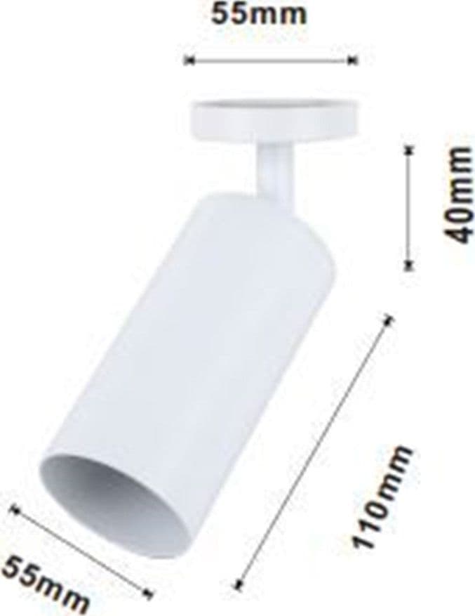 FARETTO BIANCO ATTACCO GU10 APPLIQUE A CILINDRO SOFFITTO PARETE PER INTERNI IP20 00717 in Faretti da soffitto Trade Shop italia - Napoli, commercioVirtuoso.it