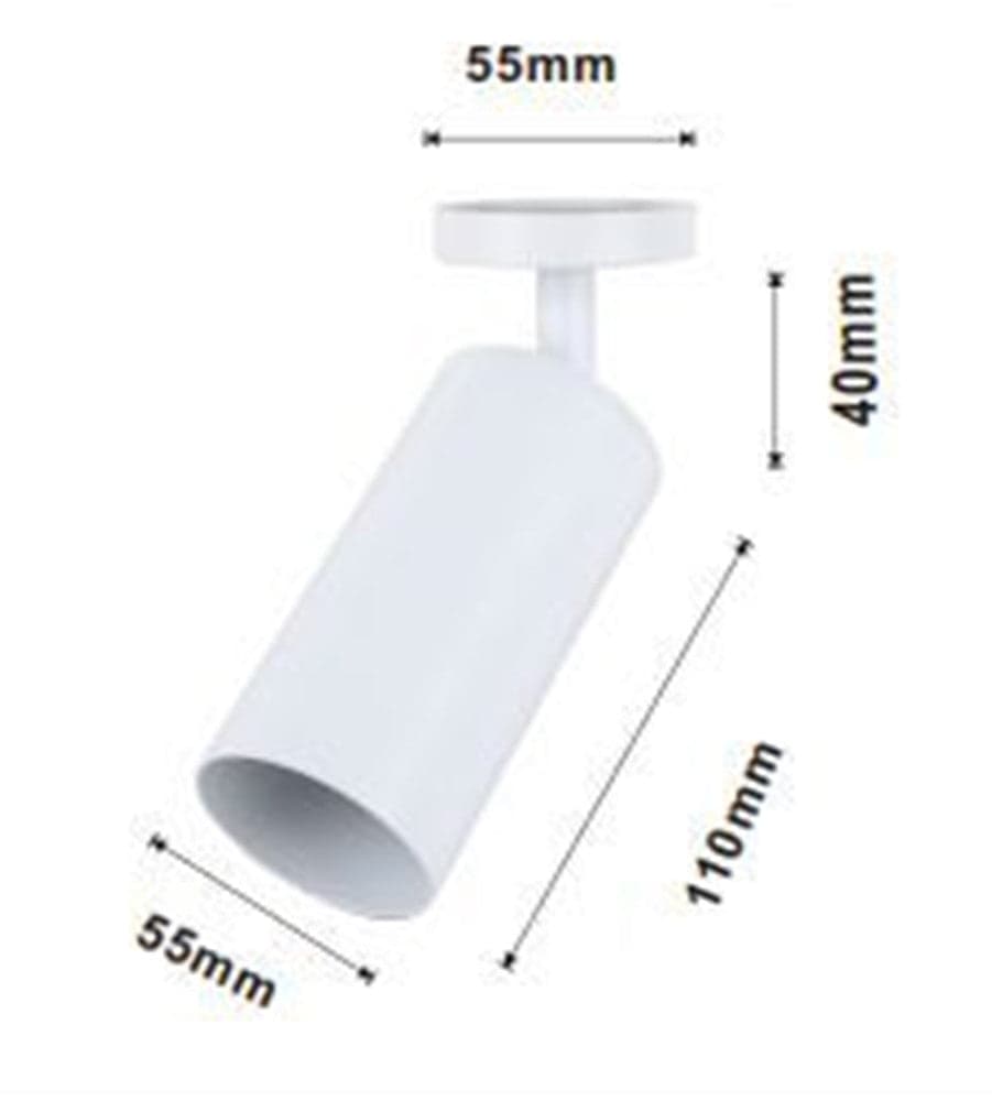 FARETTO BIANCO ATTACCO GU10 APPLIQUE A CILINDRO SOFFITTO PARETE PER INTERNI IP20 00717 in Faretti da soffitto Trade Shop italia - Napoli, commercioVirtuoso.it