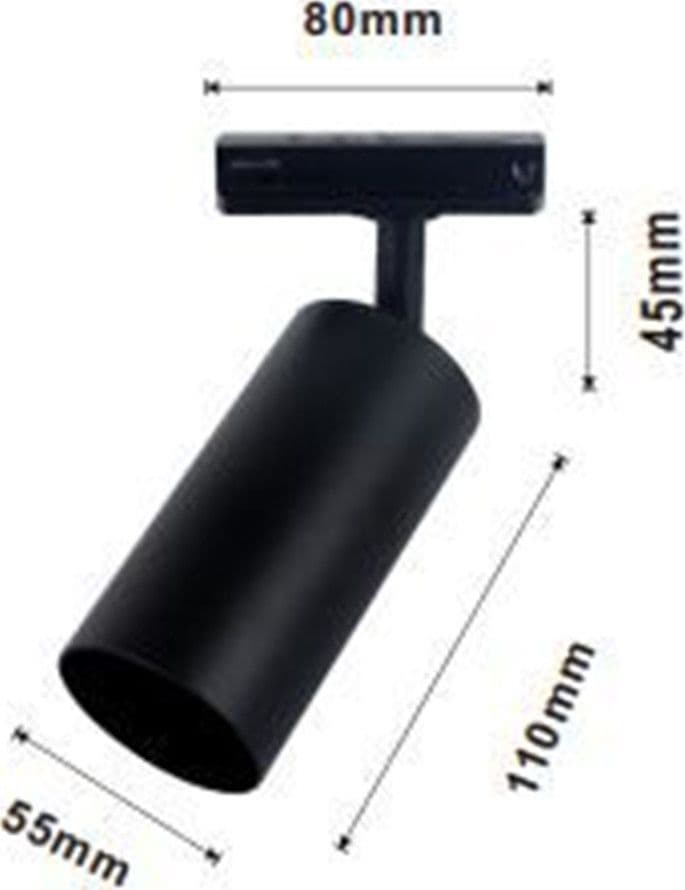 FARETTO FARO A CILINDRO ATTACCO GU10 PER BINARIO TRACK NERO IP20 DA INTERNI 00724 in Faretti da soffitto Trade Shop italia - Napoli, commercioVirtuoso.it