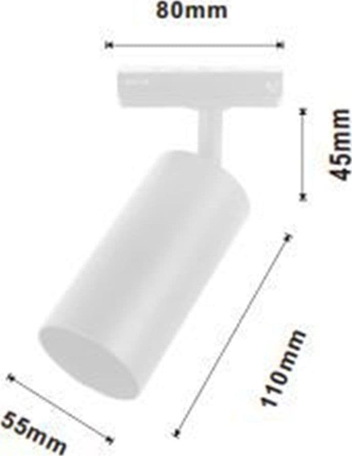 FARETTO FARO A CILINDRO ATTACCO GU10 PER BINARIO TRACK BIANCO IP20 DA INTERNI 00731 in Faretti da soffitto Trade Shop italia - Napoli, commercioVirtuoso.it