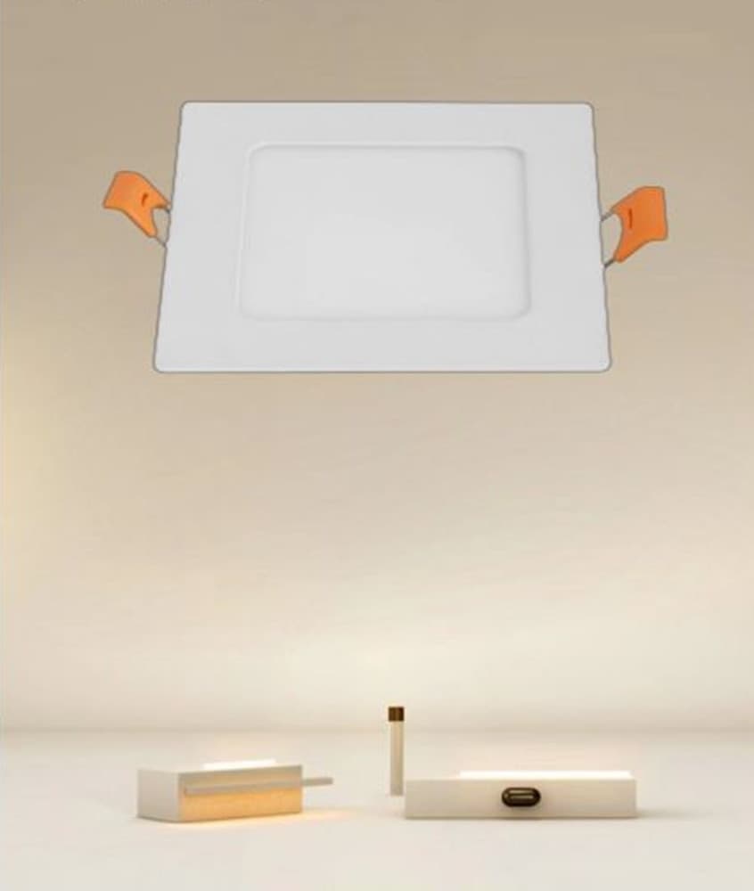PANNELLO LED 6 WATT DA INCASSO QUADRATO BIANCO 120MM LUCE 3000K-6500K IP20 00083 in Plafoniere da ufficio Trade Shop italia - Napoli, commercioVirtuoso.it