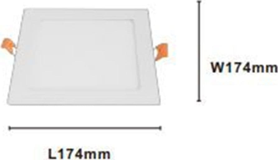 PANNELLO LED 12WATT DA INCASSO QUADRATO BIANCO 174MM LUCE 3000K-6500K IP20 00090 in Plafoniere da ufficio Trade Shop italia - Napoli, commercioVirtuoso.it