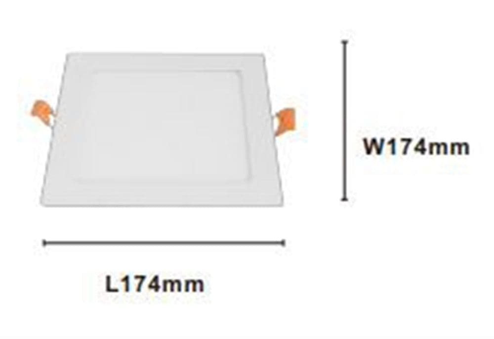 PANNELLO LED 12WATT DA INCASSO QUADRATO BIANCO 174MM LUCE 3000K-6500K IP20 00090 in Plafoniere da ufficio Trade Shop italia - Napoli, commercioVirtuoso.it