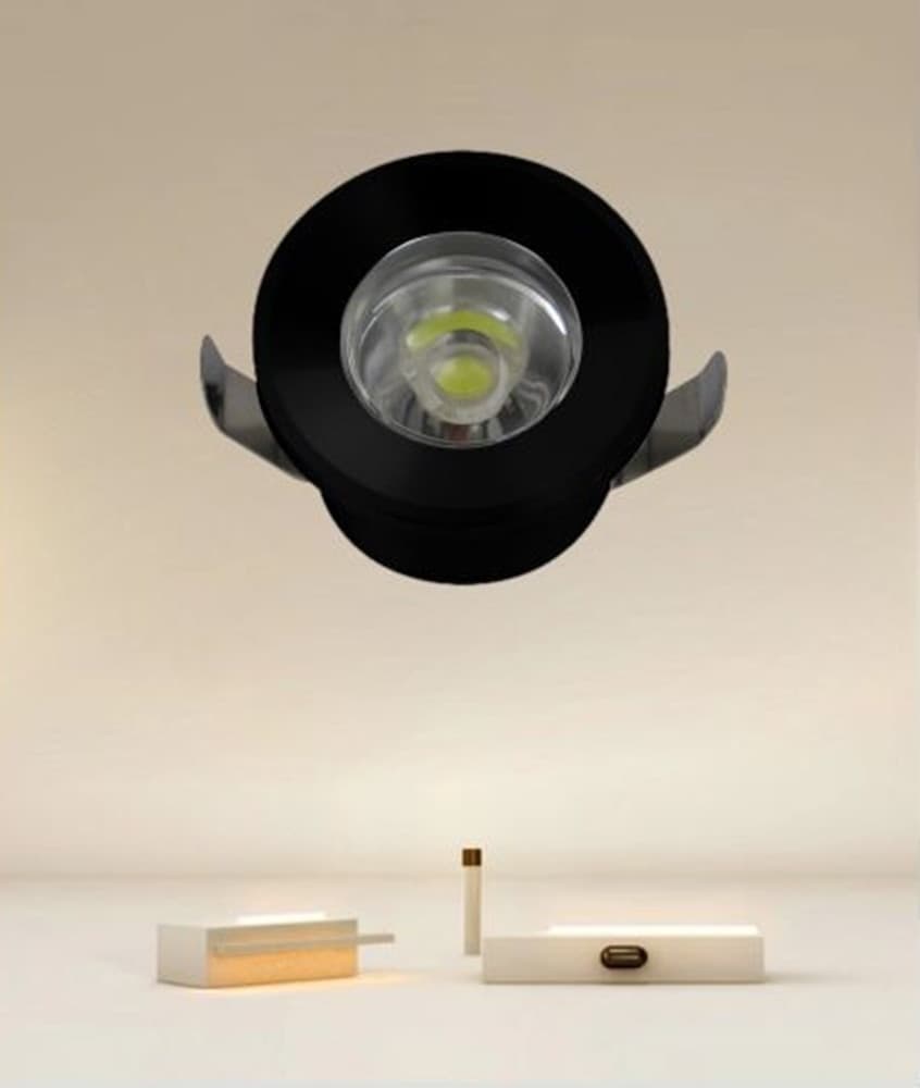 FARETTO 1W LED INCASSO A SOFFITTO IP20 NERO MINI SPOT SEGNAPASSI LUCE NATURALE 00298 in Faretti da soffitto Trade Shop italia - Napoli, commercioVirtuoso.it