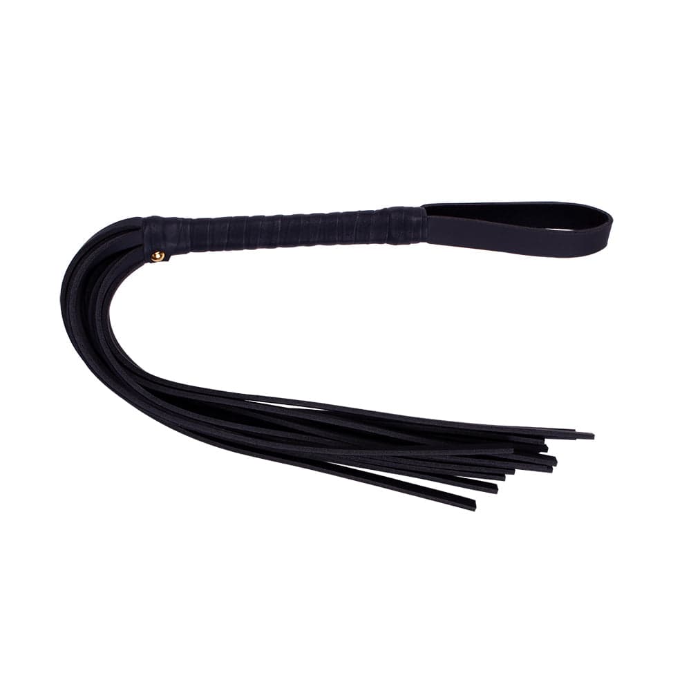 Frusta Pleasure Whip Frustino sexy nero pelle PU ottima qualità bondage BDSM 45 cm circa in prodotto Erosdom - Palmi, commercioVirtuoso.it
