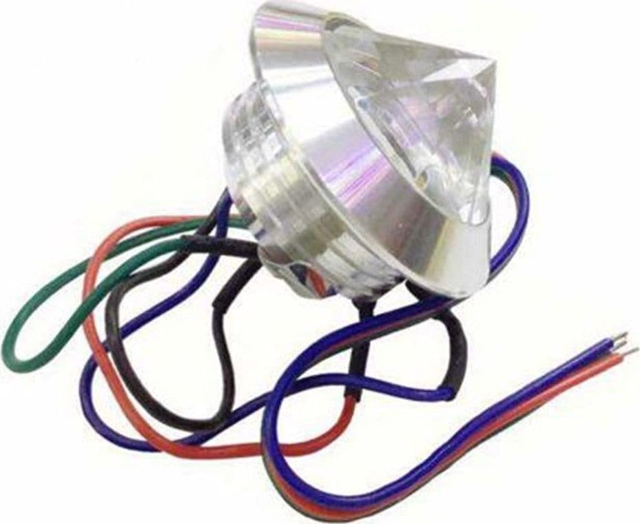 FARETTO LAMPADA A SOFFITTO LED DIAMANTE EFFETTO CRISTALLO 3W 5V LUCE RGB LS16-RGB - 4