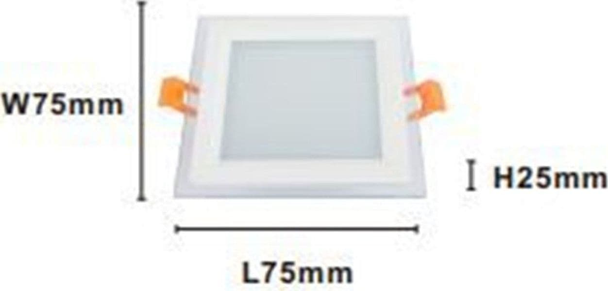 PANNELLO LED INCASSO LUCE 3000K-6500K 6W QUADRATO AM-CS-6 CON BORDO TRAPARENTE 00663 in Plafoniere da ufficio Trade Shop italia - Napoli, commercioVirtuoso.it