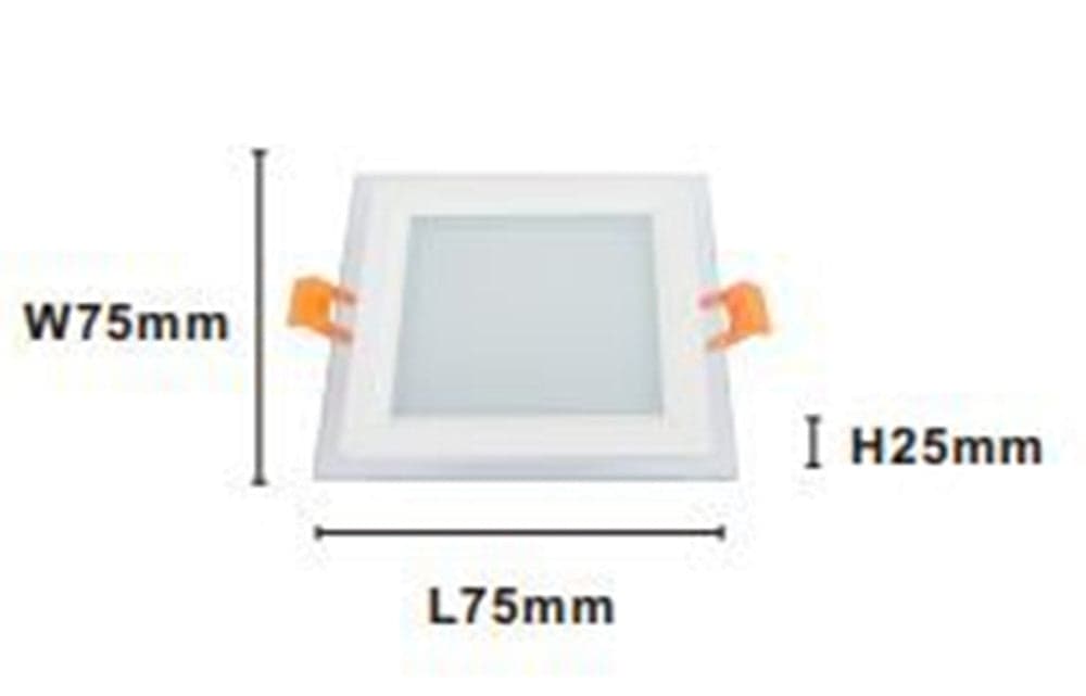PANNELLO LED INCASSO LUCE 3000K-6500K 6W QUADRATO AM-CS-6 CON BORDO TRAPARENTE 00663 in Plafoniere da ufficio Trade Shop italia - Napoli, commercioVirtuoso.it