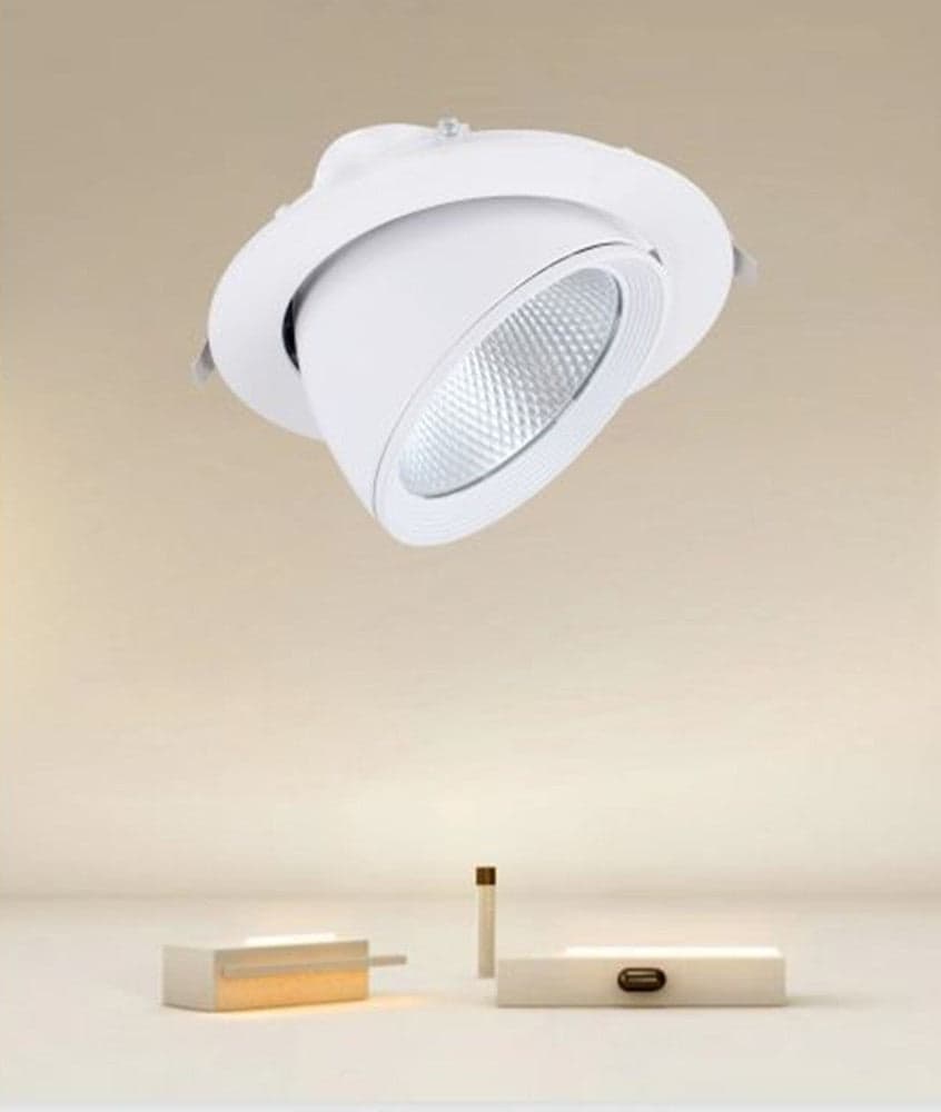 FARETTO LED DA INCASSO 40W 4400LM BIANCO ORIENTABILE LUCE 3000K-6500K IP20 00779 in Faretti da soffitto Trade Shop italia - Napoli, commercioVirtuoso.it