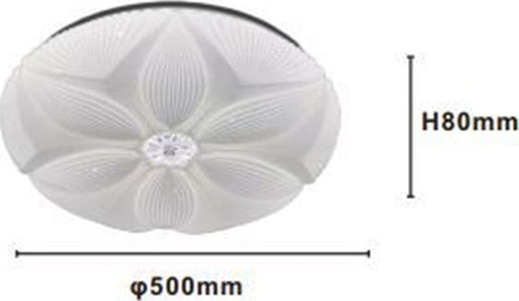 PLAFONIERA SOFFITTO LAMPADA LED DECORO FIORE 60W BIANCO LUCE FREDDA 6500K IP20 16744 in Plafoniere Trade Shop italia - Napoli, commercioVirtuoso.it