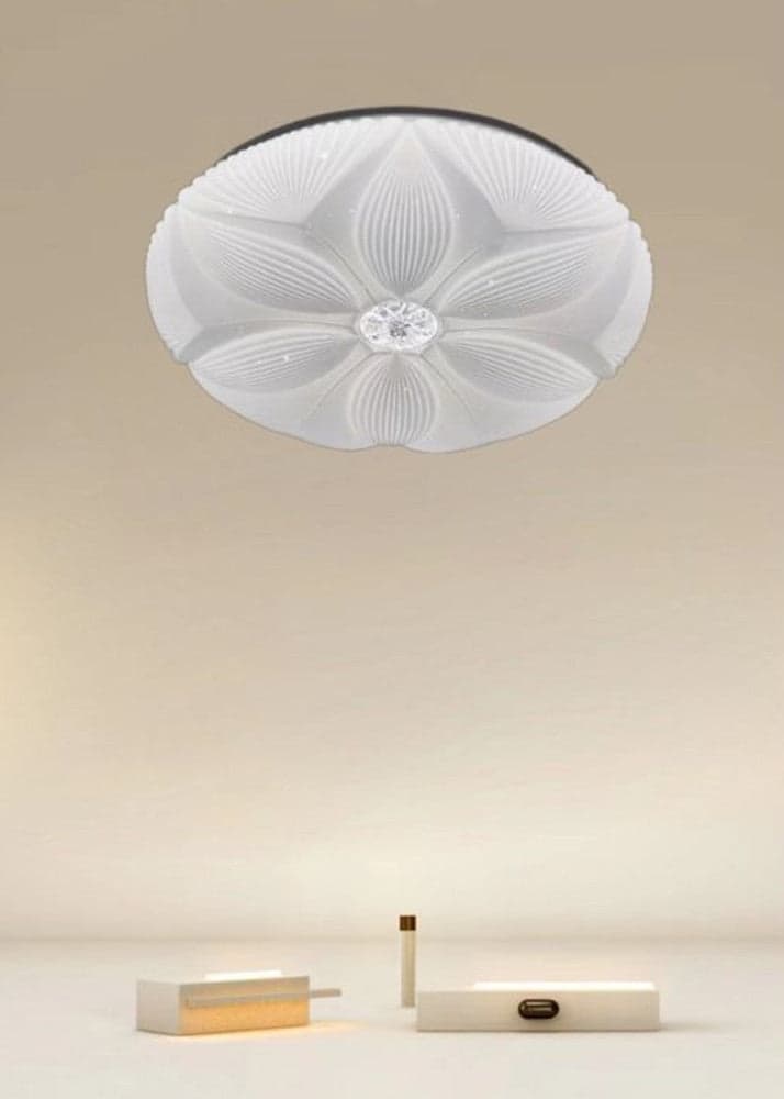 PLAFONIERA SOFFITTO LAMPADA LED DECORO FIORE 60W BIANCO LUCE FREDDA 6500K IP20 16744 in Plafoniere Trade Shop italia - Napoli, commercioVirtuoso.it