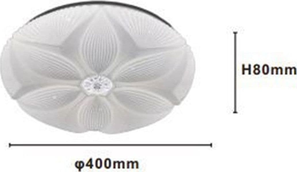 PLAFONIERA LED SOFFITTO DECORO FIORE 45W BIANCO LAMPADA LUCE FREDDA 6500K IP20 71771 in Plafoniere Trade Shop italia - Napoli, commercioVirtuoso.it