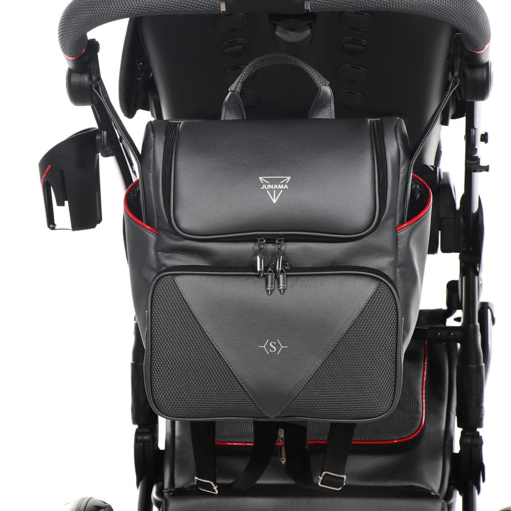Junama Diamond S-Class V3 2 in 1 Nero Telaio Nero Dettagli Rosso in Scaffalature La Casa Del Bebè - Napoli, commercioVirtuoso.it