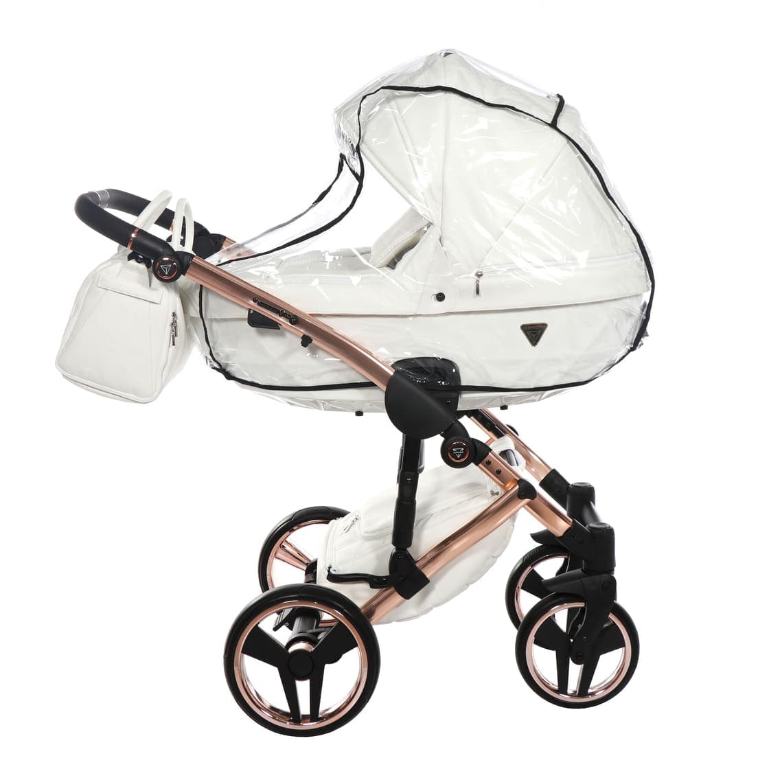 Junama Diamond Fluo Individual V3 2 in 1 Pelle Bianco Telaio Oro Rosa in Orecchini La Casa Del Bebè - Napoli, commercioVirtuoso.it