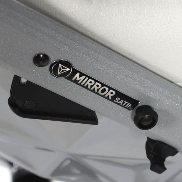 Junama Diamond Mirror Satin V2 2 in 1 Pelle Bianco Navicella Grigio Telaio Cromato in Specchietti per angolo morto La Casa Del Bebè - Napoli, commercioVirtuoso.it