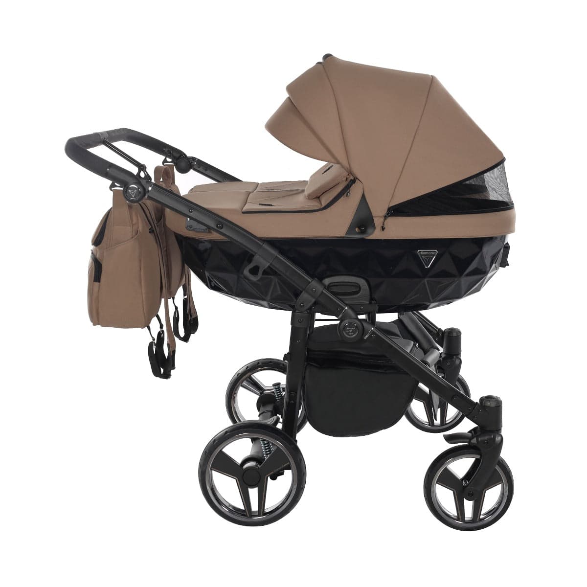 Junama Diamond Basic Gemellare V2 2 in 1 Beige/Telaio Nero in Orecchini La Casa Del Bebè - Napoli, commercioVirtuoso.it