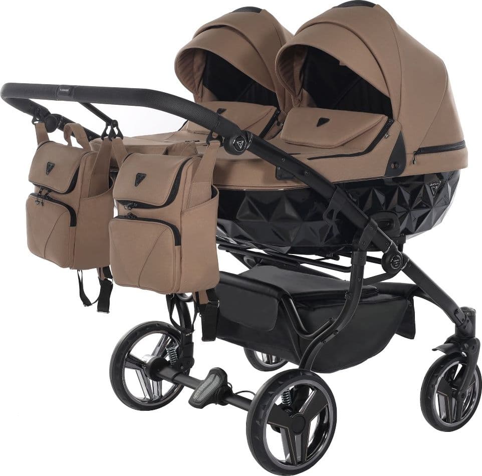 Trio Junama Diamond Basic Gemellare V2 3 in 1 Beige/Telaio Nero in Sistemi modulari La Casa Del Bebè - Napoli, commercioVirtuoso.it