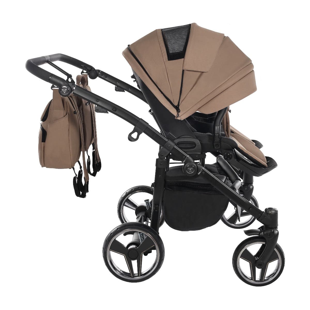 Junama Diamond Basic Gemellare V2 2 in 1 Beige/Telaio Nero in Orecchini La Casa Del Bebè - Napoli, commercioVirtuoso.it