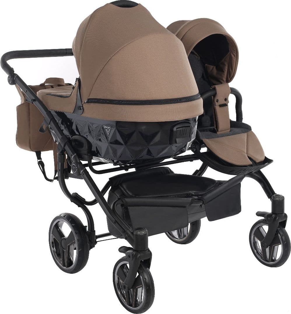 Junama Diamond Basic Gemellare V2 2 in 1 Beige/Telaio Nero in Orecchini La Casa Del Bebè - Napoli, commercioVirtuoso.it