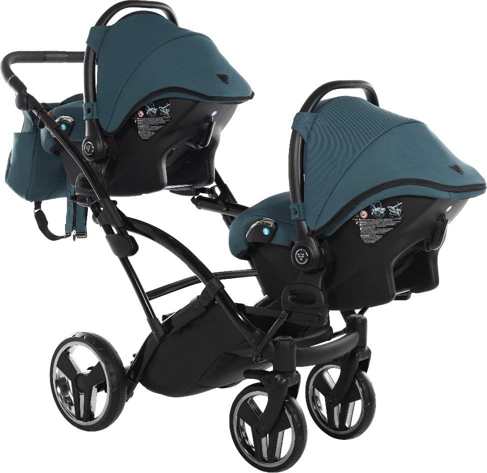 Trio Junama Diamond Basic Gemellare Slim V2 3 in 1 Verde Petrolio/Telaio Nero in Passeggini gemellari e doppi La Casa Del Bebè - Napoli, commercioVirtuoso.it