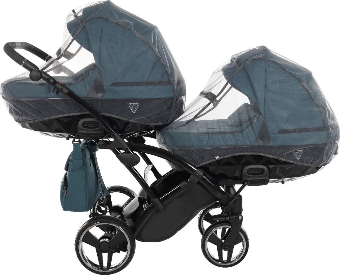 Trio Junama Diamond Basic Gemellare Slim V2 3 in 1 Verde Petrolio/Telaio Nero in Passeggini gemellari e doppi La Casa Del Bebè - Napoli, commercioVirtuoso.it