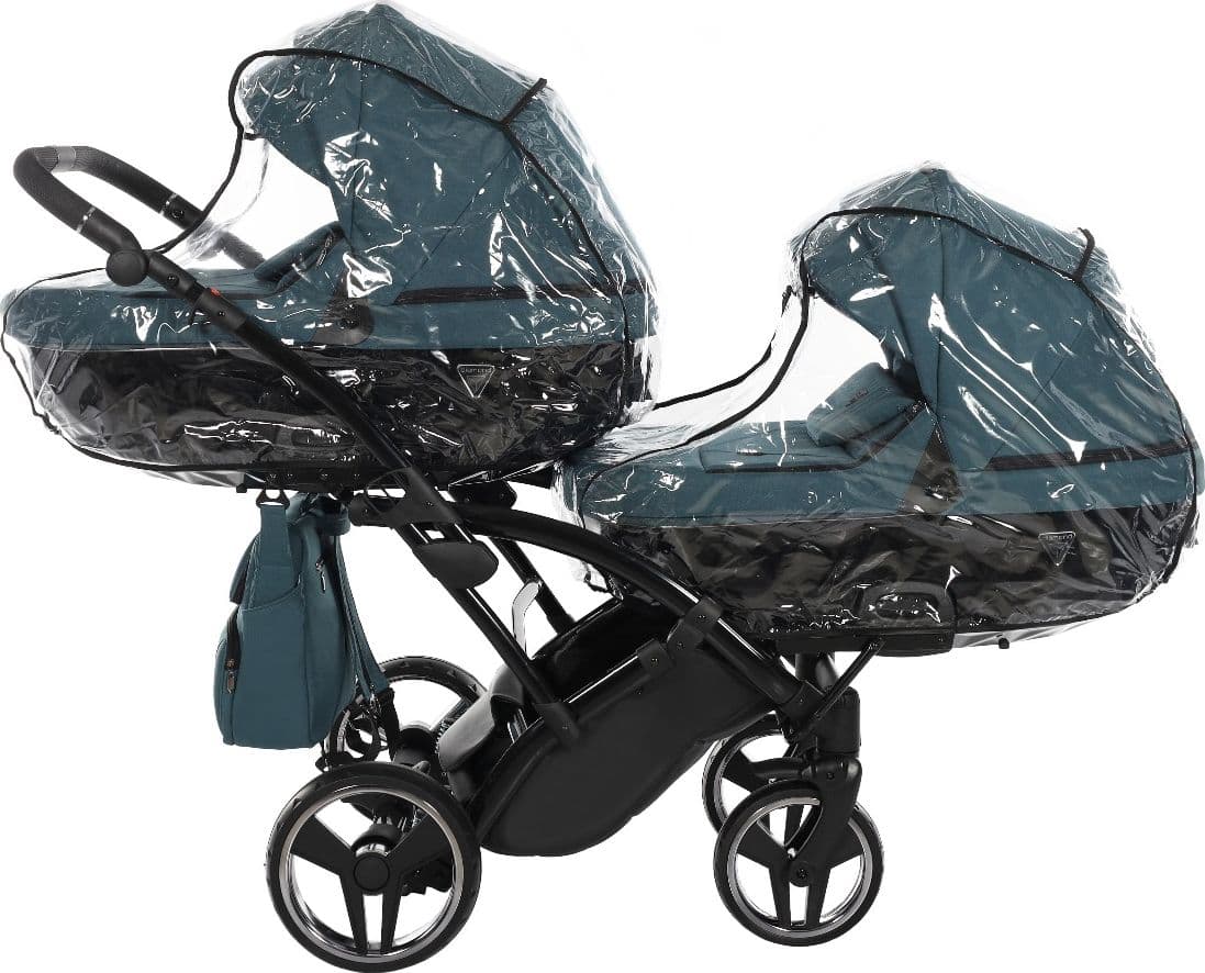 Trio Junama Diamond Basic Gemellare Slim V2 3 in 1 Verde Petrolio/Telaio Nero in Passeggini gemellari e doppi La Casa Del Bebè - Napoli, commercioVirtuoso.it
