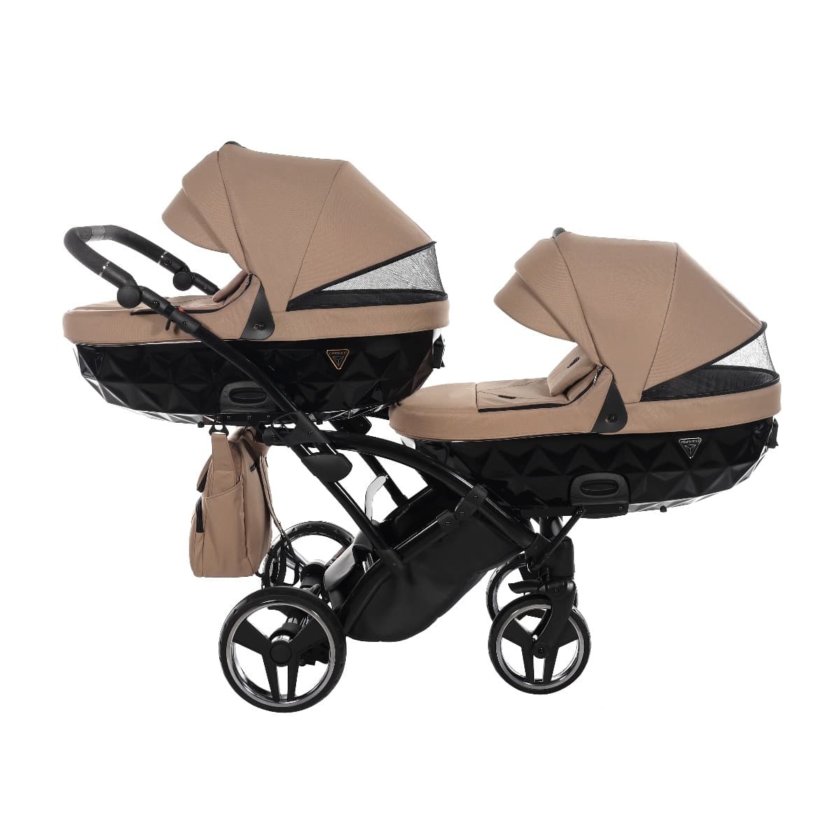 Trio Junama Diamond Basic Gemellare Slim V2 3 in 1 Beige/Telaio Nero in Sistemi modulari La Casa Del Bebè - Napoli, commercioVirtuoso.it