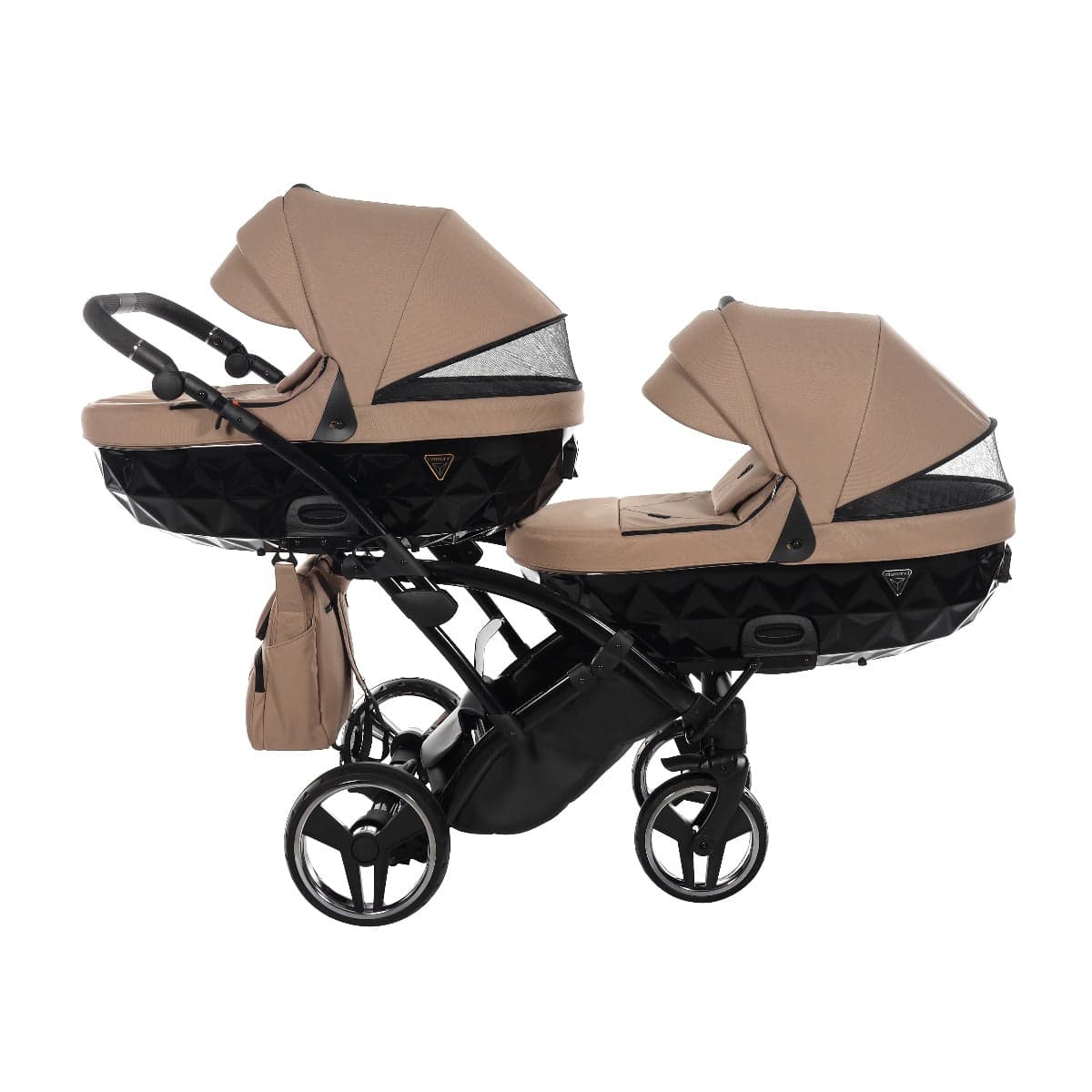 Junama Diamond Basic Gemellare Slim V2 2 in 1 Beige/Telaio Nero in  La Casa Del Bebè - Napoli, commercioVirtuoso.it