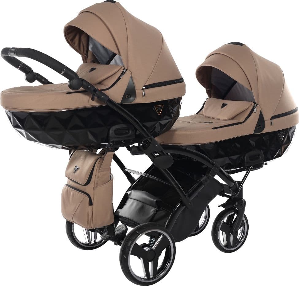 Trio Junama Diamond Basic Gemellare Slim V2 3 in 1 Beige/Telaio Nero in Sistemi modulari La Casa Del Bebè - Napoli, commercioVirtuoso.it
