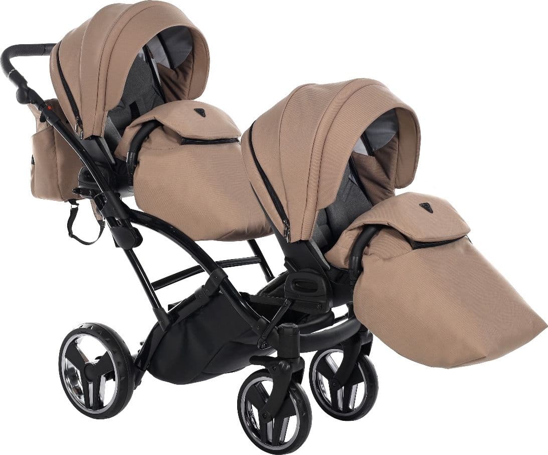 Trio Junama Diamond Basic Gemellare Slim V2 3 in 1 Beige/Telaio Nero in Sistemi modulari La Casa Del Bebè - Napoli, commercioVirtuoso.it